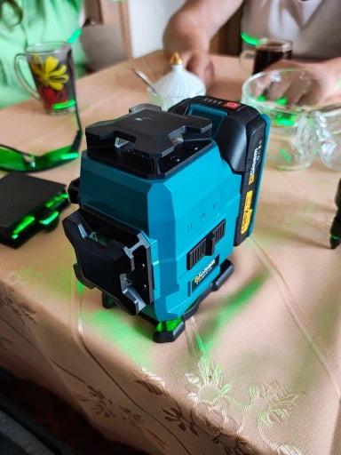 Niveau laser 4D 16 lignes 360° Gisam — Faisceau vert — Compatible Makita 18V — Coffret complet