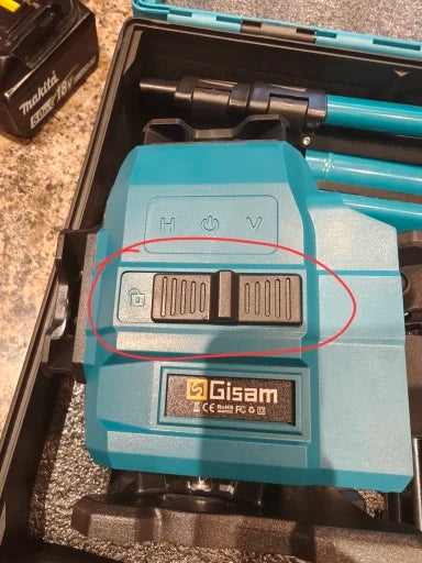 Niveau laser 4D 16 lignes 360° Gisam — Faisceau vert — Compatible Makita 18V — Coffret complet