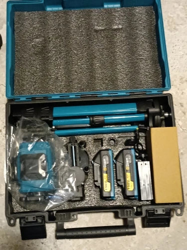 Niveau laser 4D 16 lignes 360° Gisam — Faisceau vert — Compatible Makita 18V — Coffret complet