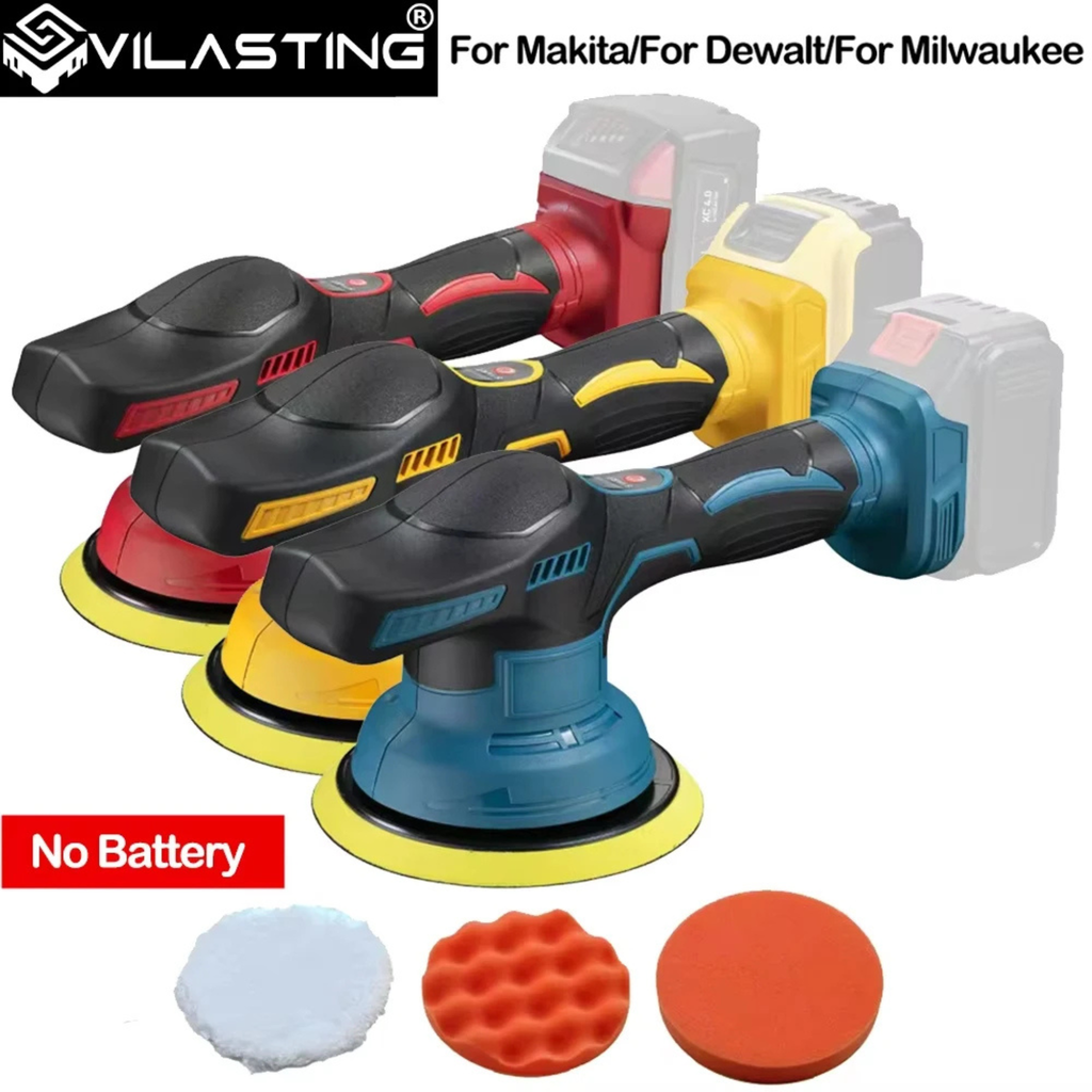 Polisseuse sans fil 18V — 8 vitesses — Compatible Makita / Dewalt / Milwaukee — Sans batterie
