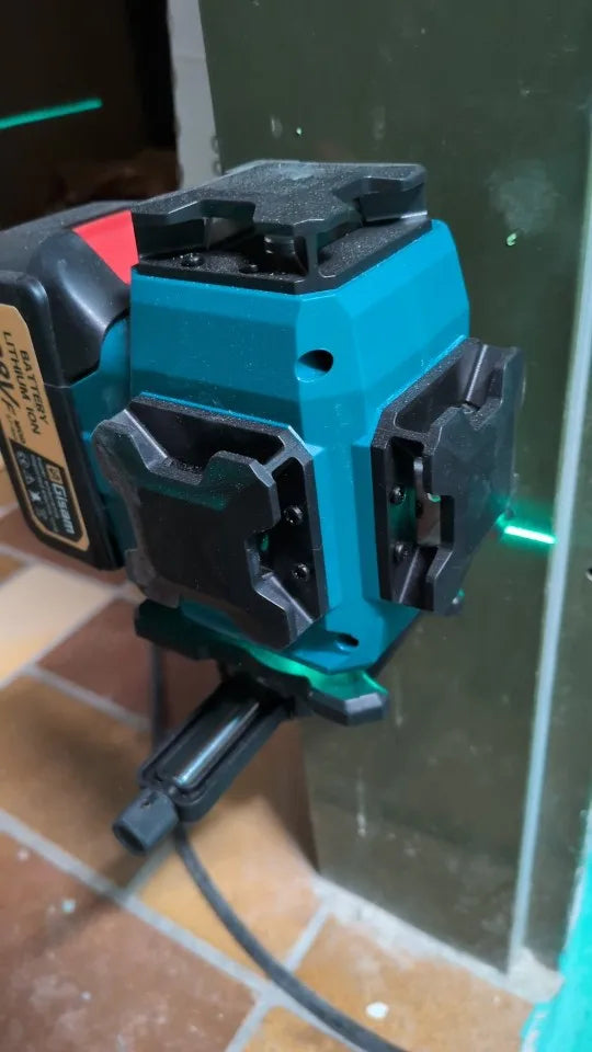 Niveau laser 4D 16 lignes 360° Gisam — Faisceau vert — Compatible Makita 18V — Coffret complet