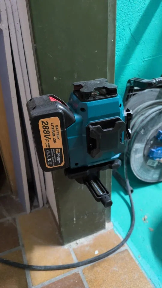 Niveau laser 4D 16 lignes 360° Gisam — Faisceau vert — Compatible Makita 18V — Coffret complet