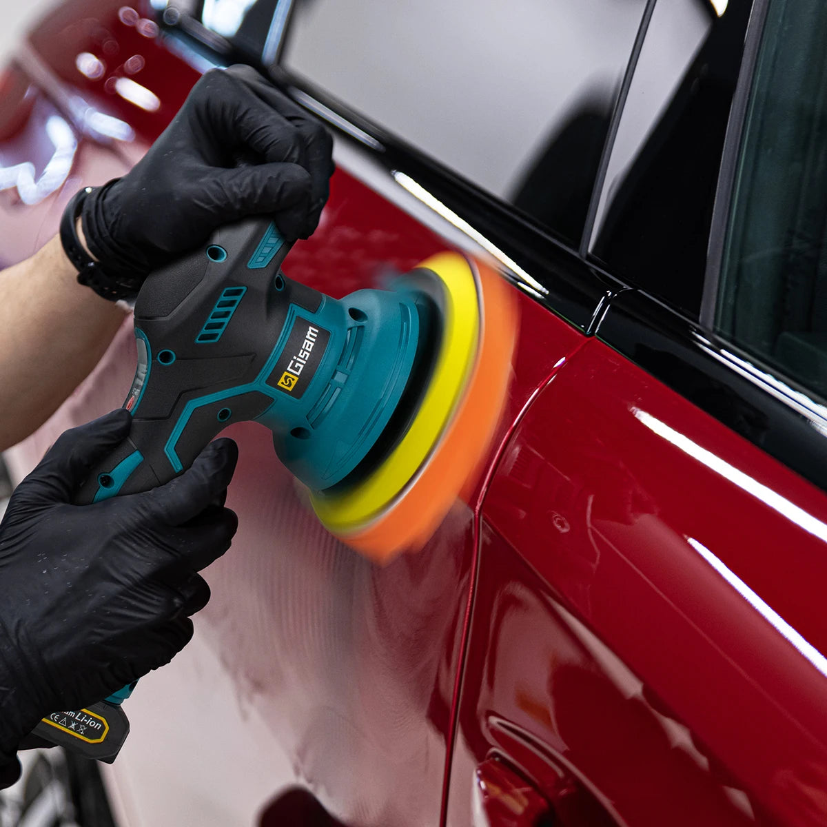 Polisseuse voiture sans fil 18V 8 vitesses Gisam — Compatible Makita — Coffret complet