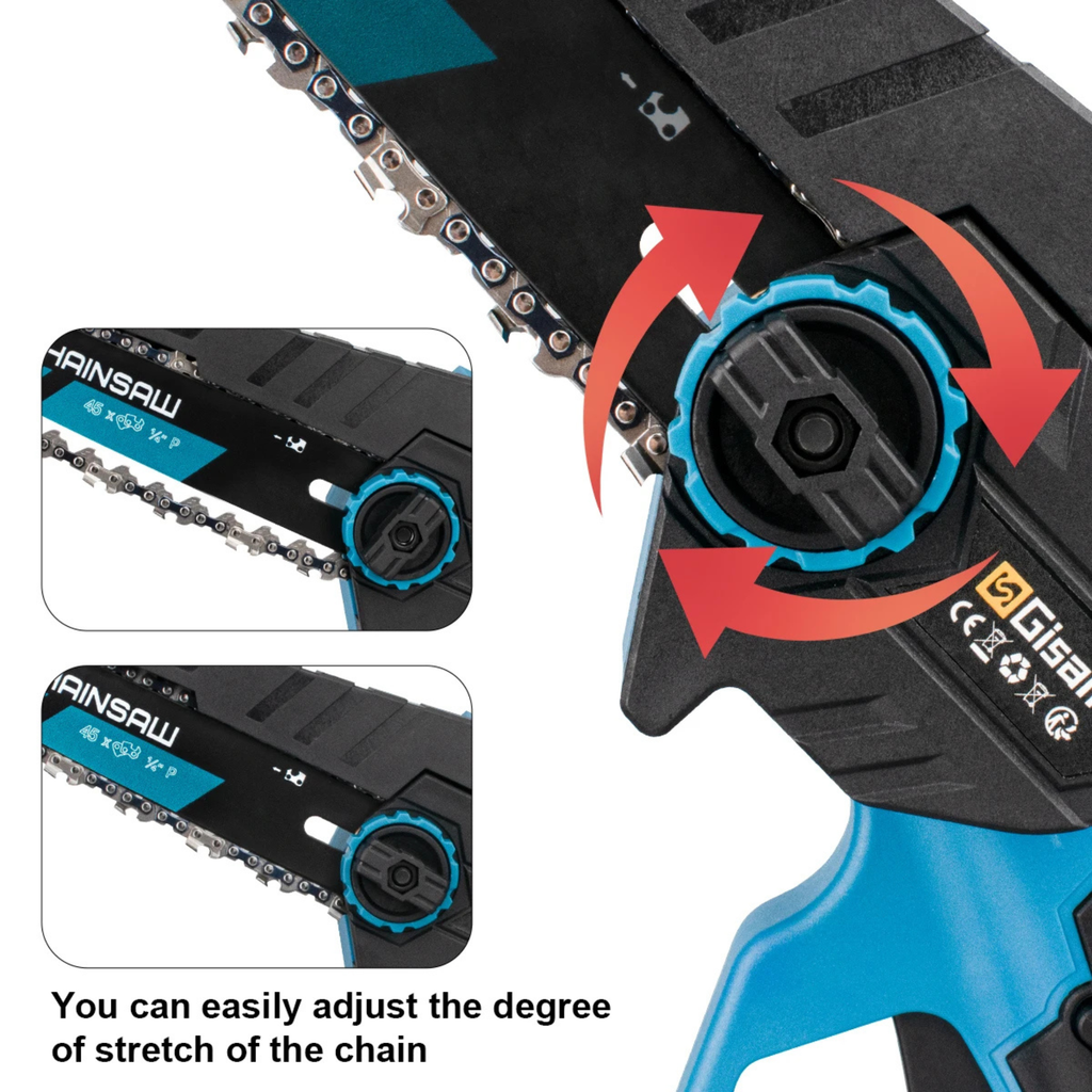 Mini tronçonneuse élagueuse sans fil 18V — 8 pouces — Moteur brushless — Coffret complet