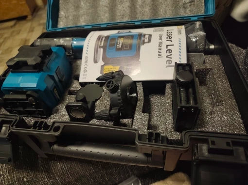 Niveau laser 4D 16 lignes 360° Gisam — Faisceau vert — Compatible Makita 18V — Coffret complet