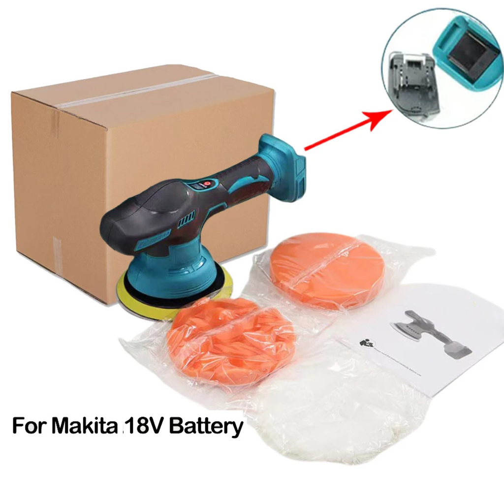 Polisseuse sans fil 18V — 8 vitesses — Compatible Makita / Dewalt / Milwaukee — Sans batterie