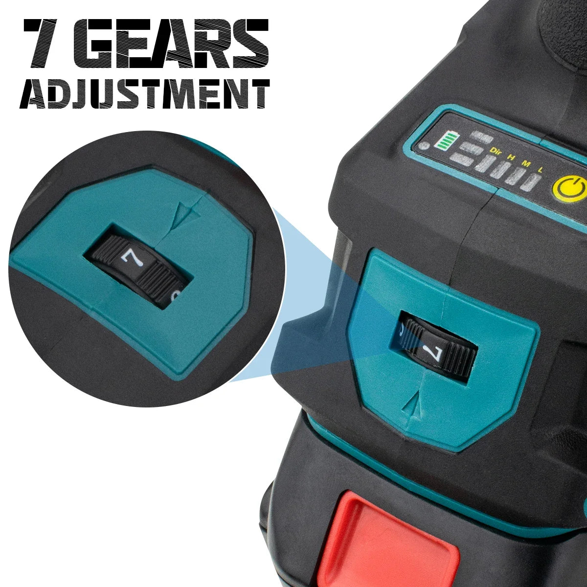 Meuleuse d'angle sans fil 18V 125mm 7 vitesses Gisam — Moteur brushless — Compatible Makita